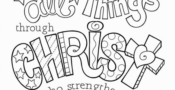 I Can Do All Things Coloring Page I Can Do All Things Through Christ Coloring Page 8 5×11