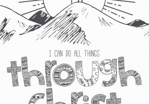 I Can Do All Things Through Christ Coloring Page 11 Bible Verses to Teach Kids with Printables to Color