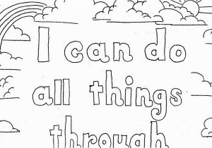 I Can Do All Things Through Christ Coloring Page Coloring Pages for Kids by Mr Adron Philippians 4 13