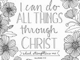 I Can Do All Things Through Christ Coloring Page Just What I Squeeze In All Things Through Christ