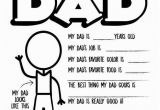 I Love Dad Coloring Pages Father S Day Questionnaire & Coloring Page Free Printable