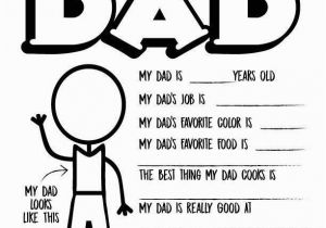 I Love Dad Coloring Pages Father S Day Questionnaire & Coloring Page Free Printable