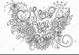 I Love You Coloring Pages for Adults Phrase Love You Flowers Page Coloring