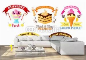 Ice Cream Wall Mural 633 152 Cupcake Dessert Cake Wall Murals Canvas Prints