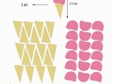 Ice Cream Wall Mural Cartoon Little Ice Cream Wall Stickers Removable Wall Decals Pink Girl Child Room Decoration Art Wall Decor Decal Decor Removable Wall Art Decal for
