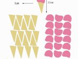 Ice Cream Wall Mural Cartoon Little Ice Cream Wall Stickers Removable Wall Decals Pink Girl Child Room Decoration Art Wall Decor Decal Decor Removable Wall Art Decal for