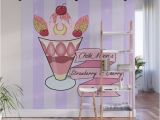 Ice Cream Wall Mural Chibi Moon S Strawberry Parfait Wall Mural by Lunatique