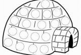 Igloo Printable Coloring Page 10 Winter Do A Dot Printables School