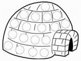 Igloo Printable Coloring Page 10 Winter Do A Dot Printables School