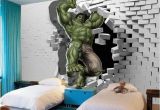 Incredible Hulk Wall Mural 3d Avengers Wallpaper Custom Hulk Wallpaper Unique