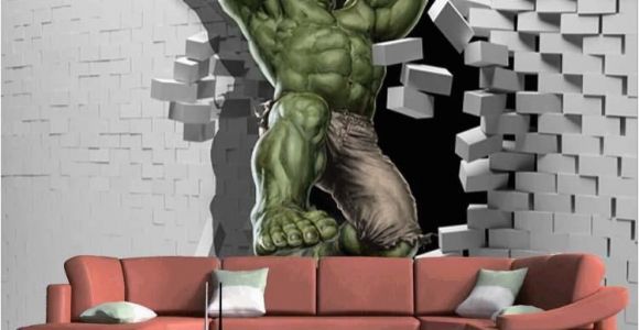 Incredible Hulk Wall Mural 3d Avengers Wallpaper Custom Hulk Wallpaper Unique