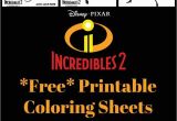 Incredibles 2 Coloring Pages Disney Free Printable Incredibles 2 Crafts Activity Sheets and