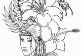 Indian Girl Coloring Pages Lovely Native American On Native American Day Coloring Page