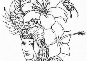 Indian Girl Coloring Pages Lovely Native American On Native American Day Coloring Page