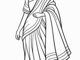 Indian Girl Coloring Pages Saree Indian Girl Coloring Page