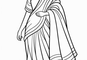 Indian Girl Coloring Pages Saree Indian Girl Coloring Page