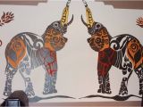 Indian Mural Wall Art Lagan Indian Restaurant Indian Elephant Wall Mural