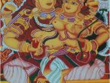 Indian Murals Paintings Kerala Mural Painting Lord Shiva and Parvathi by athira K S