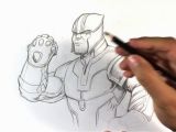 Infinity Gauntlet Thanos Coloring Pages Drawing Thanos From Infinity War Sketch Monster