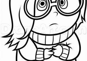Inside Out Sadness Coloring Page How to Draw Sadness From Inside Out Step by Step Disney Characters Cartoons Draw Cartoon