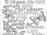 Inspirational Bible Verses Coloring Pages John 3 16 Coloring Page