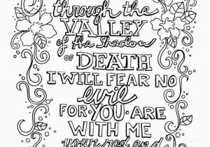 Inspirational Bible Verses Coloring Pages Valley Of the Shadow