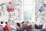 Interior Wall Mural Painting Floral Wallpaper Old Painting Plants Mural Self Adhesive