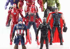 Iron Man Infinity War Coloring Avengers 3 Infinity War Hulk Black Panther Thor Captain America Spiderman Thanos Iron Man Pvc Figure Marvel Legends toys for Boy