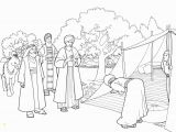 Isaac and Rebekah Coloring Page Abraham and Three Visitors Coloring Page