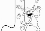 J is for Coloring Page Sesame Street Coloring J Grover