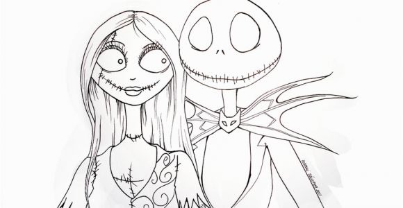 Jack Skeleton Coloring Pages Jack Skellington and Sally Sketch Google Search