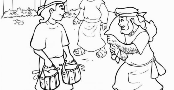 Jacob and Esau Reunite Coloring Page Jacob and Esau Coloring Page