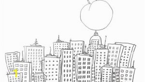 James and the Giant Peach Coloring Page James and the Giant Peach In New York Coloring Page