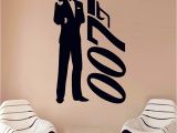 James Bond Wall Mural James Bond Daniel Craig 007 Movie Film Silhouette Wall Art Sticker