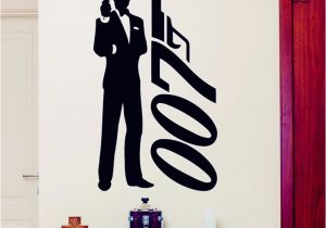 James Bond Wall Mural James Bond Wall Sticker 007 Movie Superhero Posters Boys Room Wall