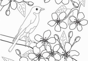 Japanese Cherry Blossom Coloring Pages Color the Flowers Cherry Blossoms Applique Pinterest