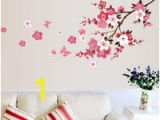 Japanese Cherry Blossom Tree Wall Mural 120x50cm Cherry Blossom Flower Wall Stickers Waterproof Living Room Bedroom Wall Decals 739 Decors Murals Poster