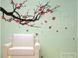 Japanese Cherry Blossom Tree Wall Mural Cherry Blossom Sakura Tree Large Vinyl Wall Decal Sticker