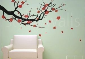 Japanese Cherry Blossom Tree Wall Mural Cherry Blossom Sakura Tree Large Vinyl Wall Decal Sticker