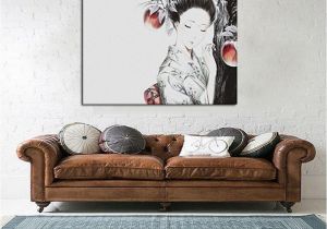 Japanese Wall Murals Uk 2019 Japanese Geisha Girl Canvas Wall Art Hand Painted Oil Painting