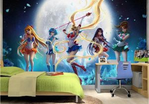 Japanese Wall Murals Uk Sailor Moon Wallpaper Japanese Anime Wall Mural Custom 3d