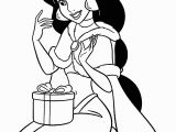 Jasmine Aladdin Coloring Pages Princess Tiana Outline