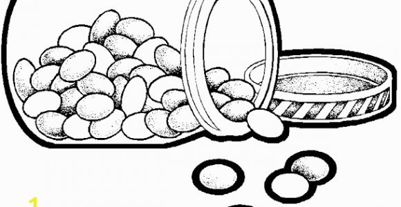 Jelly Bean Coloring Page Cocoa Bean Coloring Sheet