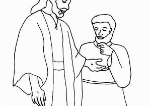 Jesus and Thomas Coloring Pages Jesus and His Disciples Believing Thomas Coloring Page