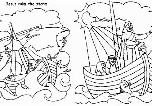 Jesus Calms the Storm Coloring Page Jesus Calms Storm Free Coloring Page Coloring Home