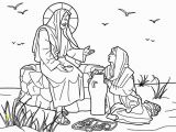 Jesus Coloring Pages Printable Free Jesus and the Samaritan Woman at the Well Bible Coloring