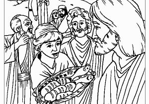 Jesus Feeds the 5000 Coloring Page Feeding the 5000 Coloring Page