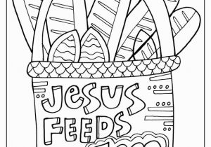 Jesus Feeds the 5000 Coloring Page Jesus Feeds the 5000 Religious Doodles