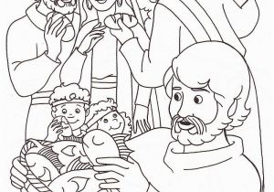 Jesus Feeds the 5000 Coloring Page New Jesus Feeds Five Thousand Coloring Page