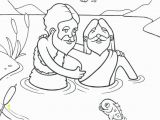 Jesus Getting Baptized Coloring Page Baptism Coloring Pages Free Catholic Jesus Printable Colo